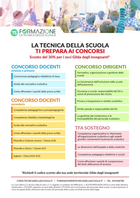 Preparazione ai concorsi. Corsi on line in convenzione Gilda