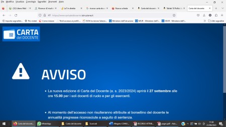 Carta del Docente. Riparte