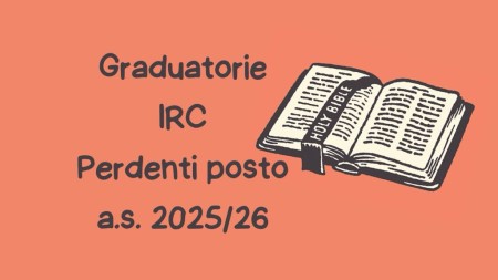 IRC. Graduatoria Regionale per individuazione perdenti posto