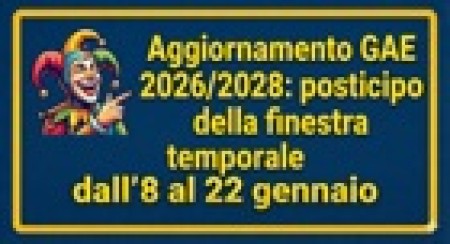Aggiornamento GAE 2026/28