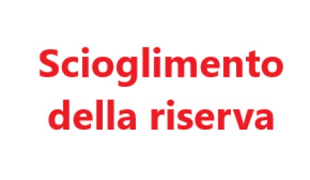 Scioglimento della riserva elenchi aggiuntivi GPS e GAE