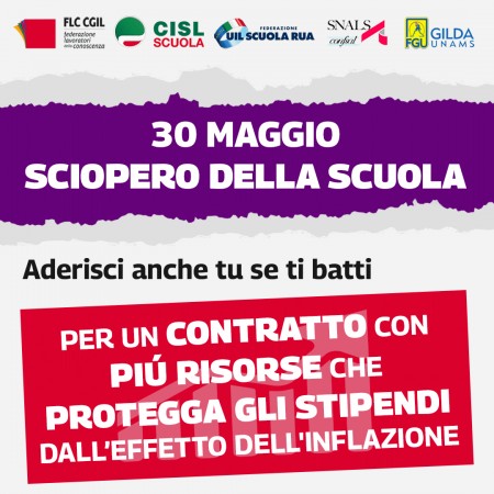 Sciopero del 30. Per un contratto con più risorse che protegga gli stipendi dall’inflazione
